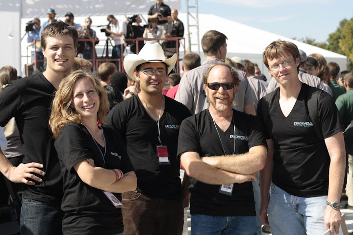 David, Rachal, Roque, Danny, and Brent waiting in the crowd for the all-team photo.