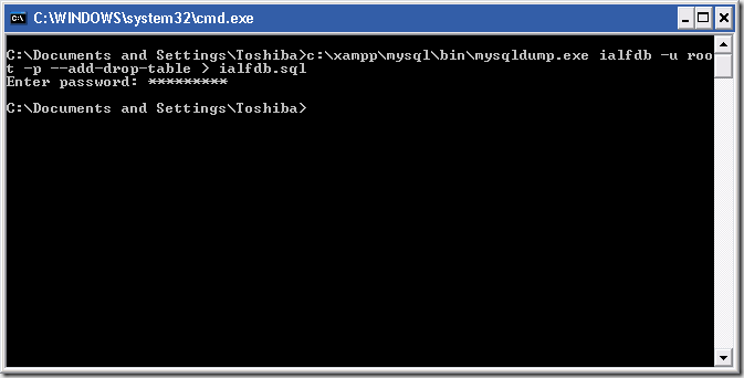 Dump Mysql Database Command Line Windows Activation