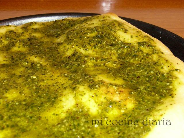 Focaccia con Pesto (Фокачча с соусом Песто)