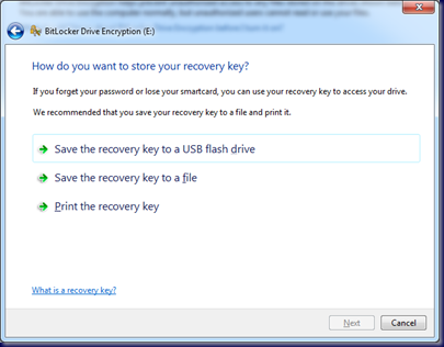 09-10-14 BitLocker To Go - 7 - Save Recovery Key