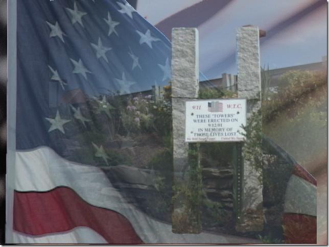 Flag Towers Memorial, Salem, 9/11/2002