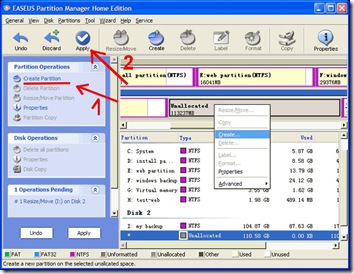 create partition 2