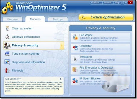 winOptimizer 5