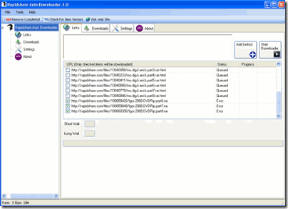 Rapidshare auto Downloader