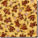 Peppermint Cottage - Gingerbread Men Gold #199-4