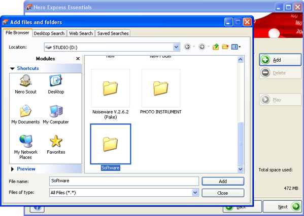 Cara Burning/Membakar File Kedalam CD/DVD Dengan Nero StartSmart