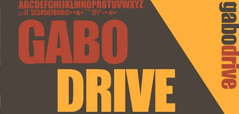 Gabo Drive free font untuk designer