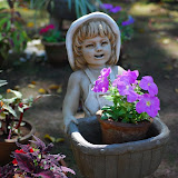 The pretty girl in the garden