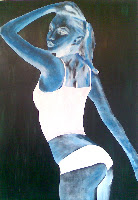 Inverted girl, July 2009, Acrylic paint on masonit, 80x120 cm., DKK: 9.000,-