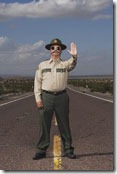 officer in road