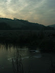 Icy pool on the nature reserve