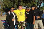 Otto, Eric, Mingo, and Nick kicking it at the camp site.