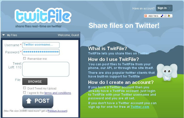 Twitfile - Comparte archivos en Twitter Twitfile - Comparte archivos en Twitter