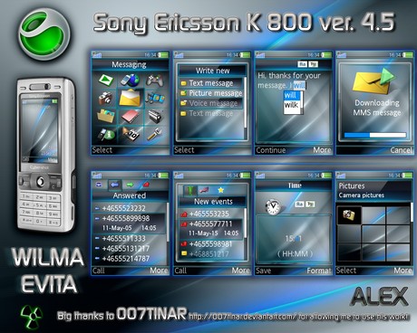 temas sony k800 Wilma Evita