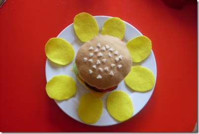 felt cheeseburger