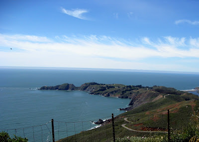 Looking down (west) over the headlands.