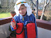 Halloween costume - I think he will not get any candies with such costume.
