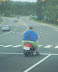Pizza delivery guy - He ate it all by himself!