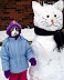 Cat snowman - There is something very scary about this picture.