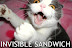 Invisible sandwich - Cat eating an invisible sandwich.