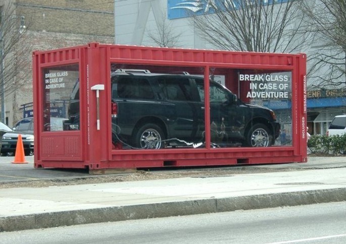 Car ad - Break glass in case of adventure.