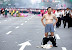 Proud Korean male with no pants - However he got some nice old fashioned undies.