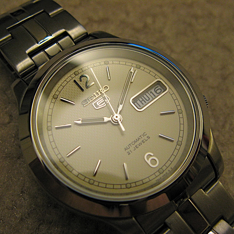 FS: Seiko 5 automatic 7S26B tan dial full bracelet