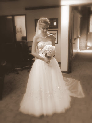 cell phone pic by father of the bride, just before he walked her down the aisle