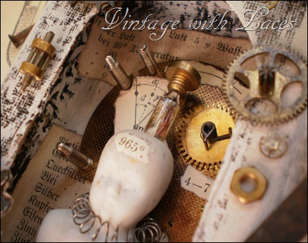 Soap Box turned into Steampunk Assemblage by Vintage with Laces Soap Box turned into Steampunk Assemblage by Vintage with Laces