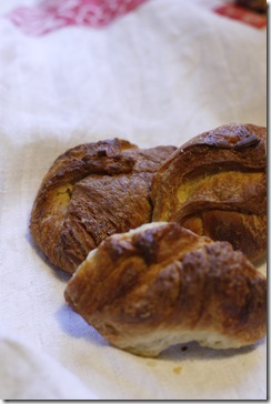 Croissants licked by dog