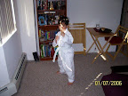 My little man.. He had a short stint doing karate. He should stick with it, when he's older he'll realize this..