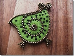 Felt & Zipper Brooch by woollyfabulous