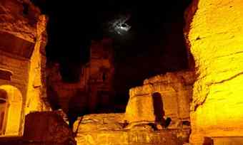 Night tours of Baths of Caracalla, Rome. 