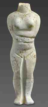 Anthropomorphic statuette, Manika (Eubeoa); Marble, 2650-2400 BC