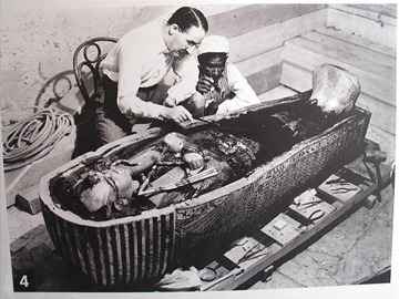 Howard Carter opens the sealed doorway leading to the burial chamber and the sarcophagus of the Pharaoh Tutankhamun. (Associated Press)