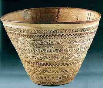 A painted bowl from Tayma, first half of the first Millennium BCE, National Museum, Riyadh.