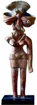 Ceramic figure of a woman from the Indus civilisation Photograph: British Musuem 