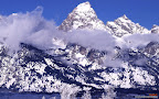 Click to view NATURE + NATURAL + 1680x1050 Wallpaper [Morning Winter light on the Teton Range Wyoming.jpg] in bigger size