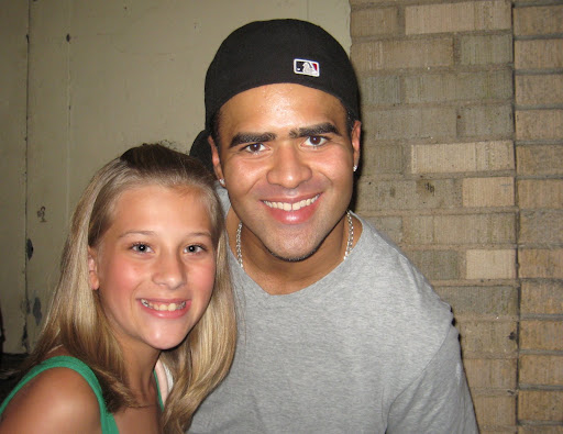 Rachel with the lead actor from In