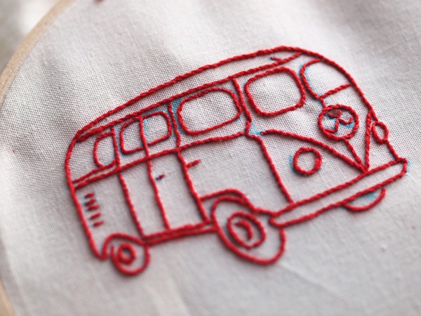 red combi van