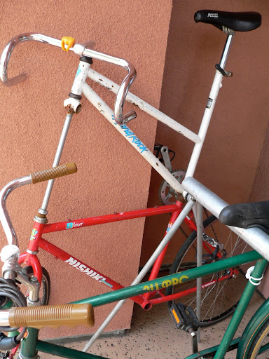 Am I not surprised to see this in front of the SLO Bicycle Kitchen?
