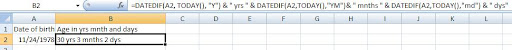 calculate age formula calculate age formula
