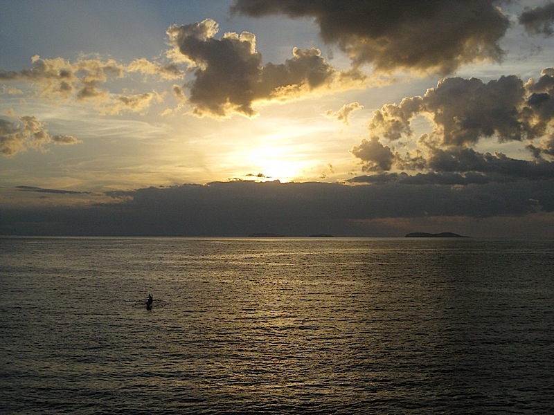 a Marinduque fisherman during sunset