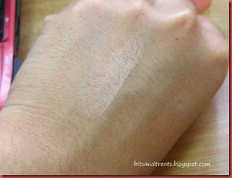 color me nude lip concealer swatch on hand, by bitsandtreats