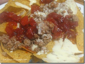 nachos with cream cheese dressing, by 240baon