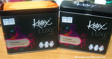 kotex luxe design pads, by bitsandtreats