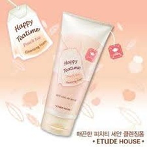 etude house happy tea time peach cleansing foam