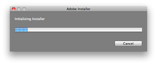 Adobe Installer Initializing