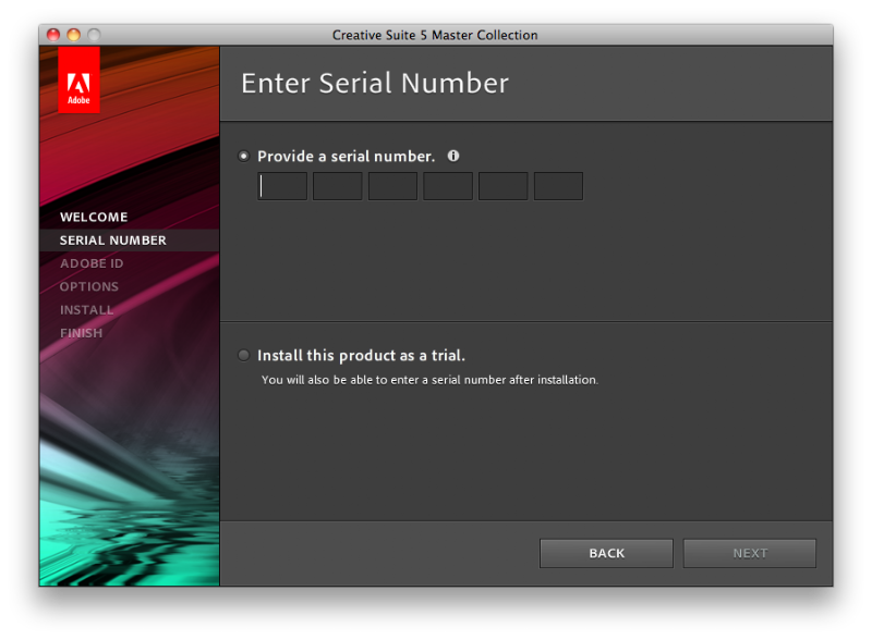 Enter Serial Number