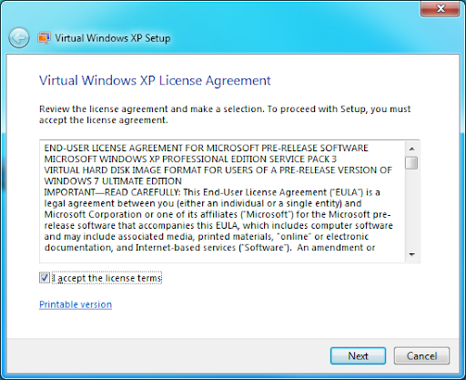 install of Windows XP,
